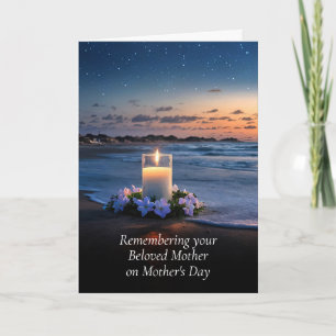 Mothers Day Mother in Remembrance Memorial Candle  Card