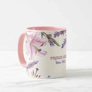 Mother's Day Mug Text "MOM" "Since 1972"