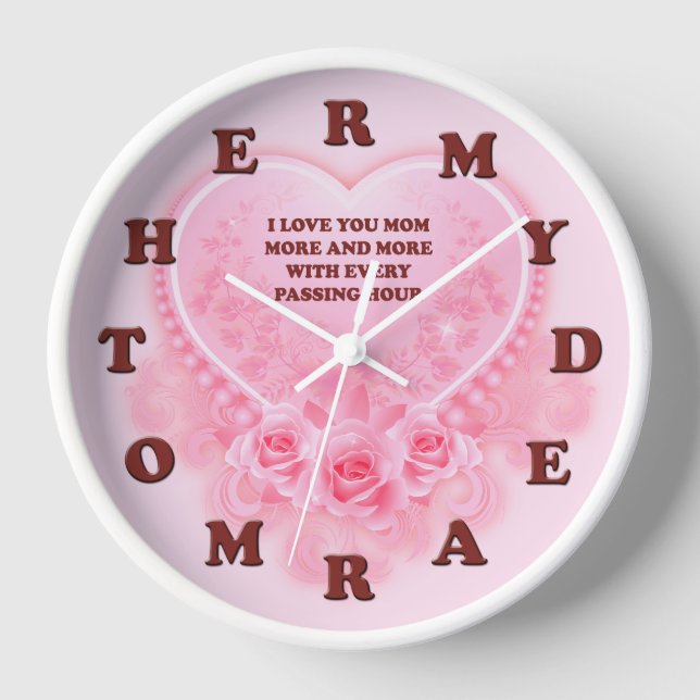 Mother's Day, My Dear Mother (Mom) Clock (Front)