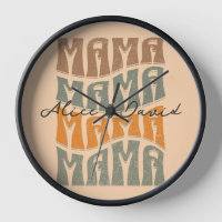 Mother's Day Natural Colour Mama Kids Name T-Shirt