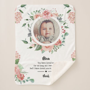 Mother's Day New Baby to Mom from Kids Sherpa Blanket