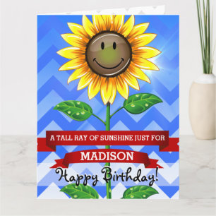 Mother's Day or Birthday Sunflower Custom Big Card