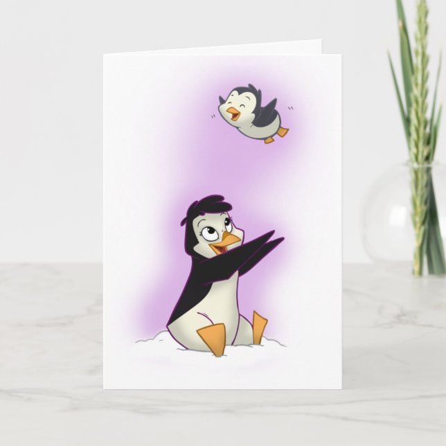 Mother's Day Penguins Card (Front)