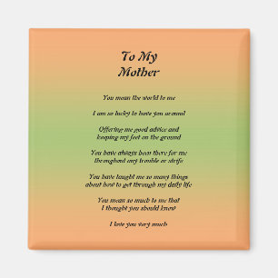 Mother's Day Peom Magnet