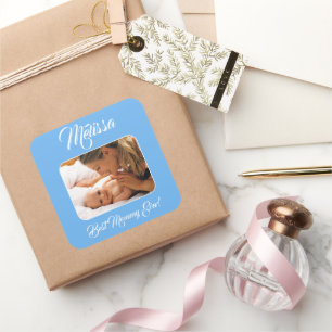 Mother's Day Personalize Photo.  Square Sticker