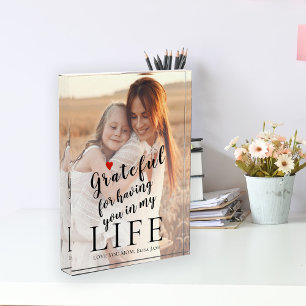 Mothers Day personalized photo and text quote Block