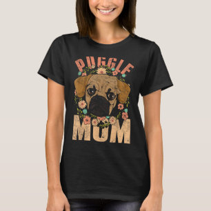 Mothers Day Pet Animal Dog Lover Puggle Mom Cute P T-Shirt