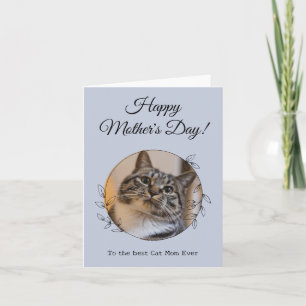 Mother's Day Photo Cat Mum World's Best Ever Pet Card