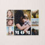 Mother's Day Photo Collage Mom Jigsaw Puzzle<br><div class="desc">7 photos,  6 squares and one standard portrait format orientation. Also available as a greeting card.</div>