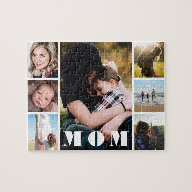 Mother's Day Photo Collage Mom Jigsaw Puzzle (Horizontal)