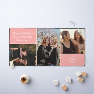 Mothers day Photo Collage Pink Custom Desk Mat