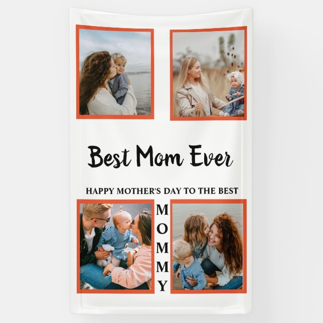 Mother's day photo display collage for mom banner (Vertical)