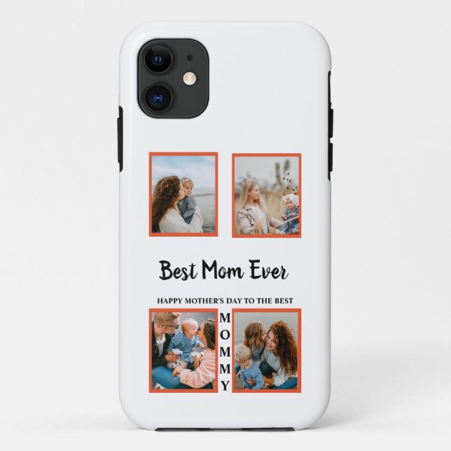 Mother's day photo display collage for mom Case-Mate iPhone case (Back)