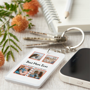 Mother's day photo display collage for mom keychain