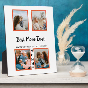 Mother's day photo display collage for mom plaque