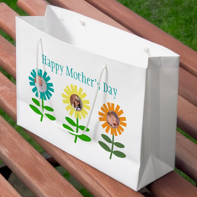 Mother's Day Photo Garden Large Gift Bag (Creator Uploaded)