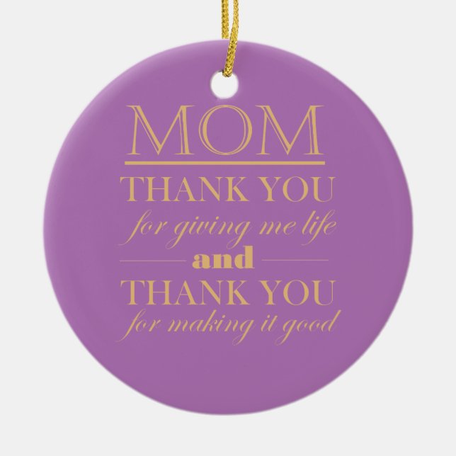 Mother's Day Photo Ornament (Front)