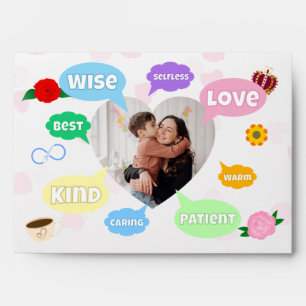 Mothers Day Photo Word Clouds Best Mom Mother Envelope