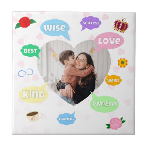 Mothers Day Photo Word Clouds Best Mom Mother Tile
