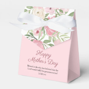 Mother's Day Pink Floral Watercolor Favor Box