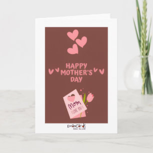 Mother's Day - Pink Hearts Card