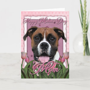 Mothers Day - Pink Tulips - Boxer - Vindy Card