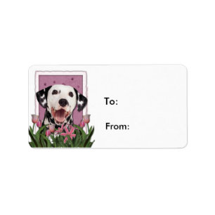 Mothers Day - Pink Tulips - Dalmatian Label
