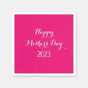 Mother's Day Pink White Custom Color Colorful Cute Napkin