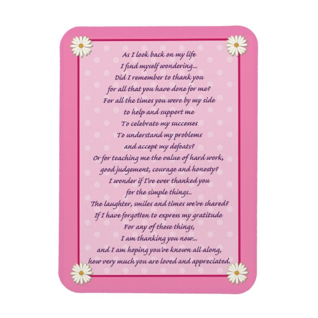 Mother's Day Poem Magnet (Vertical)