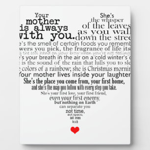 Mother's day poem plaque
