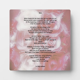 Mother's Day Poem Plaque