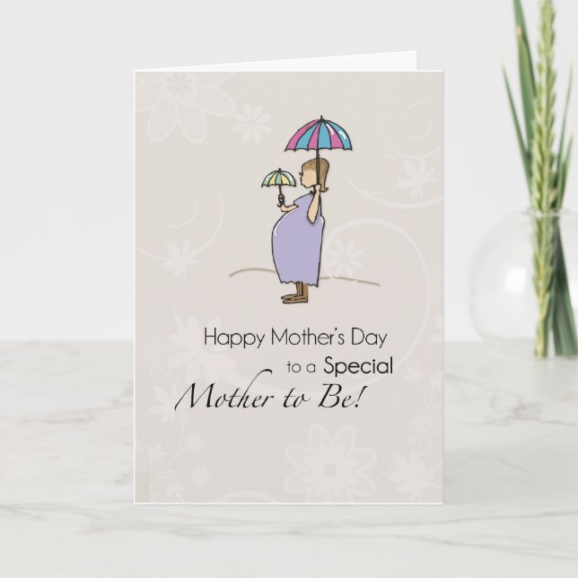Mother's Day Pregnant Mom Card (Front)