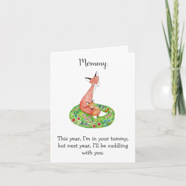 Mothers Day Pregnant Mommy gift from Baby    Card (Front)