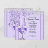 Mother's Day Pretty Lilac Rose Champagne Brunch 2C
