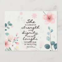 Mother's Day Proverbs 31 Bible Verse Pink Floral P