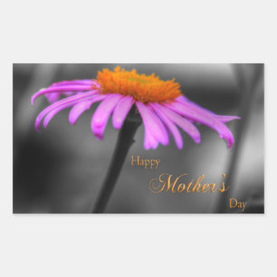 Mothers Day Purple and Orange Coneflower Sticker