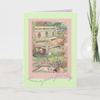 Mother's Day Purrfect illustration greetings Card