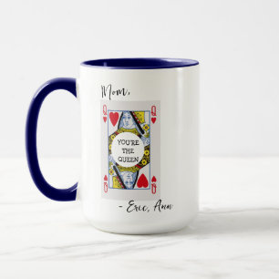 Mother's Day, Queen of Hearts Mom Custom Coffee  Mug