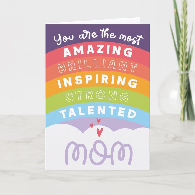 Mother's Day Rainbow Greeting Card (Front)