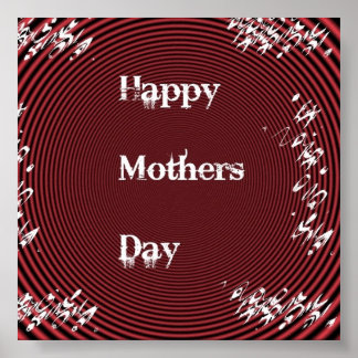 Mothers Day Red Poster