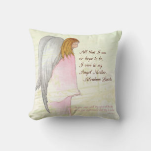 Mother's Day Religious Angel, Square Pillow