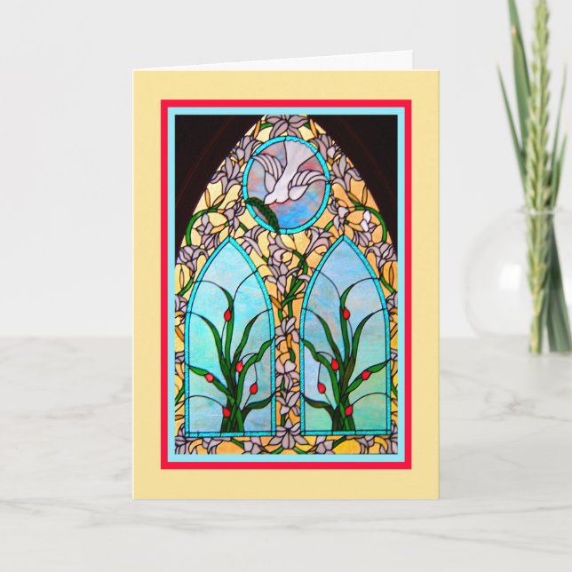 Mother's Day Religious Card with Church Window (Front)