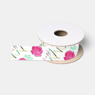 Mother's Day Rose and Confetti Satin Ribbon