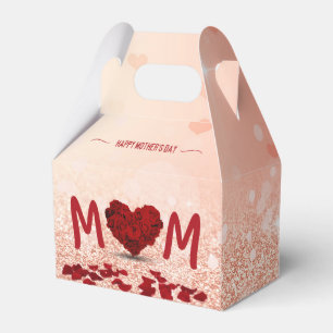 Mother's Day Rose Heart Bouquet - Favour Box Gable