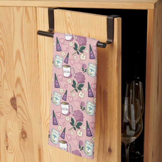 Mother's Day Rose Kitchen Towel (Thirds Fold)