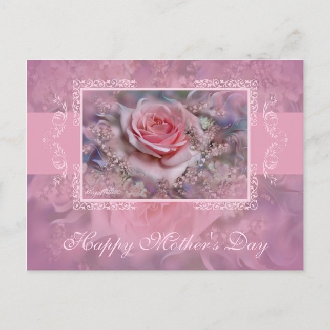 Mother's Day Rose Postcard (Front)