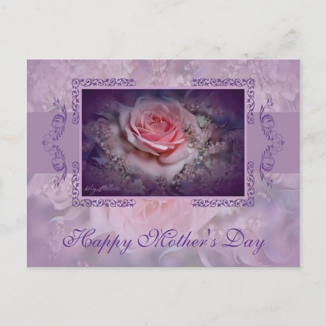 Mother's Day Rose Postcard (Front)