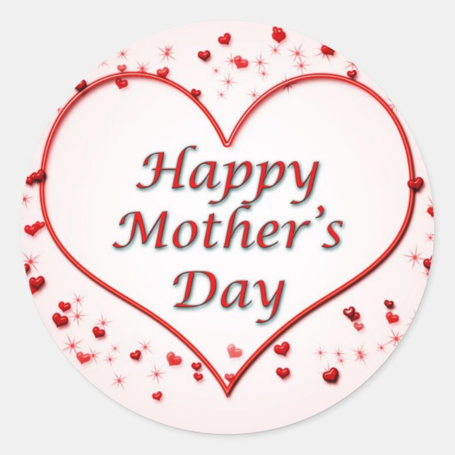 Mother's day Round Stickers (Front)