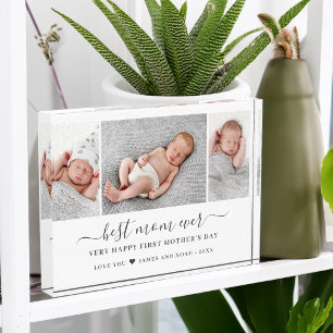 Mother's Day Script Best Mom Ever Photo Block
