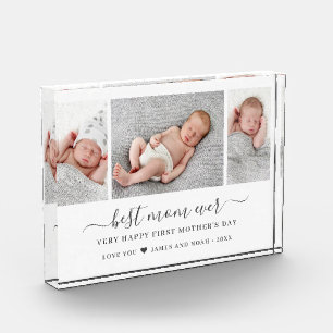 Mother's Day Script Best Mom Ever Photo Block